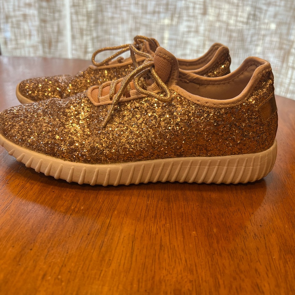 Gold Glitter Sneakers